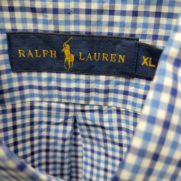 Ralph Lauren Men's Long-Sleeves Checkered Button Down Shirt Size XL Excellent... - Picture 5 of 5